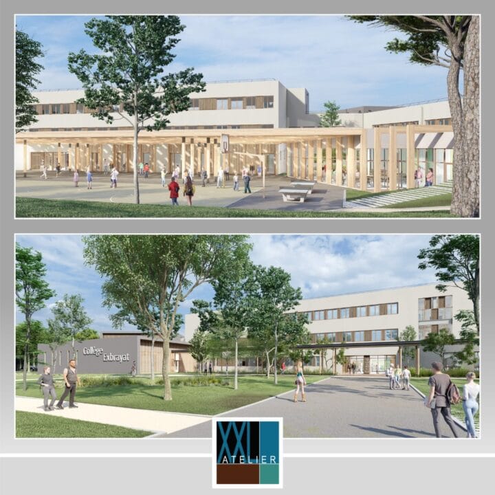 🔍 XXL Atelier, lauréat du concours pour la réhabilitation lourde du collège Exbrayat à la Grand-Croix (42)