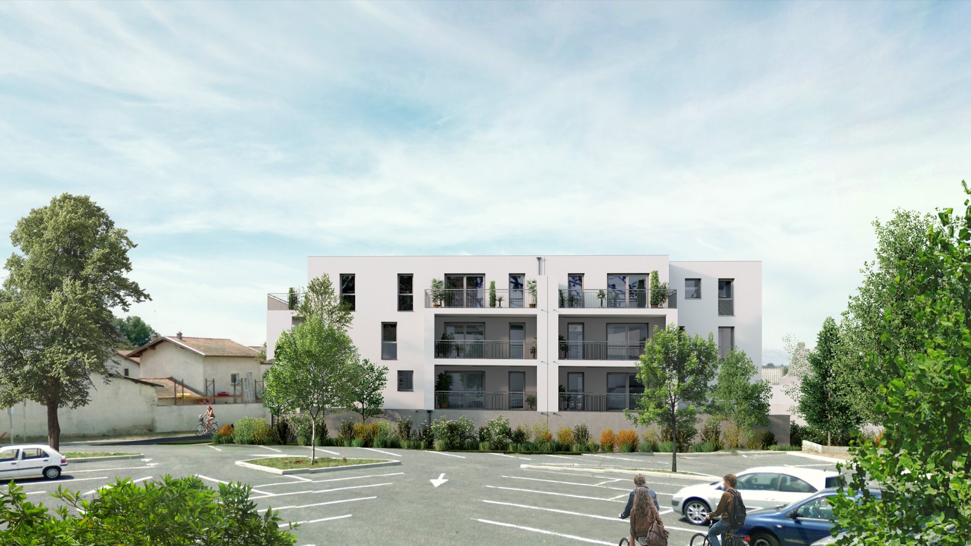 Construction d'un immeuble de logements à Bellegarde-en-Forez
