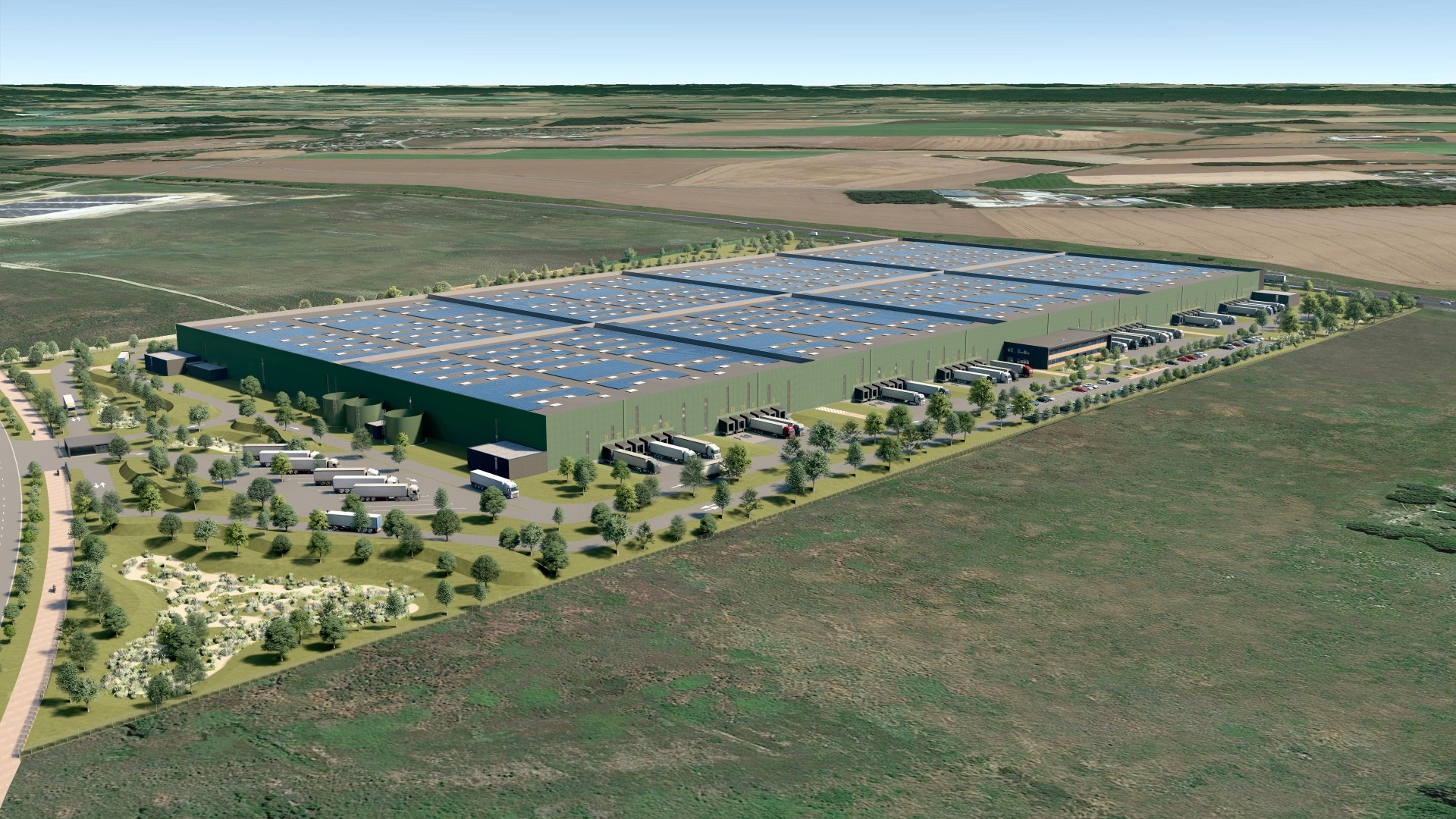 Construction d'une plateforme logistique à Buchère