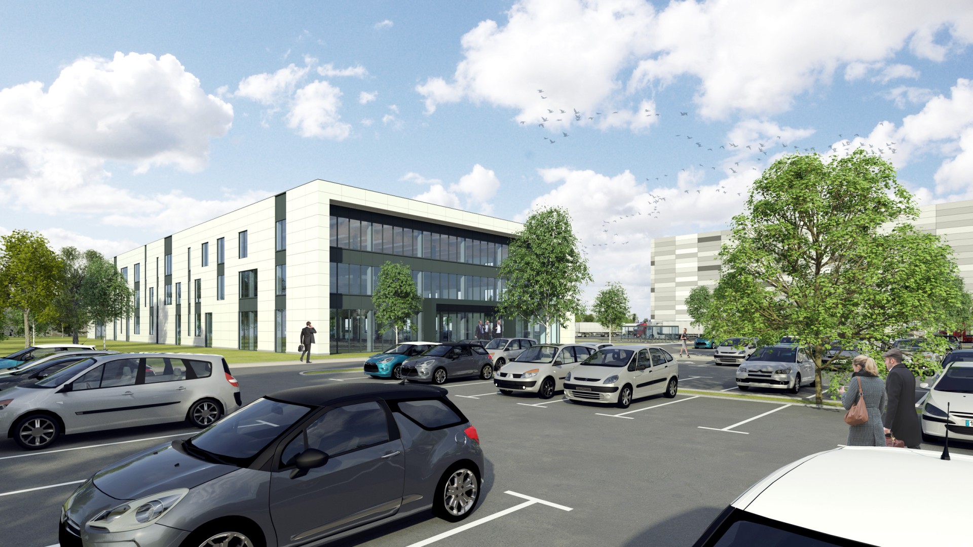 Construction du siège logistique Grande Hauteur – Scadif / E.Leclerc