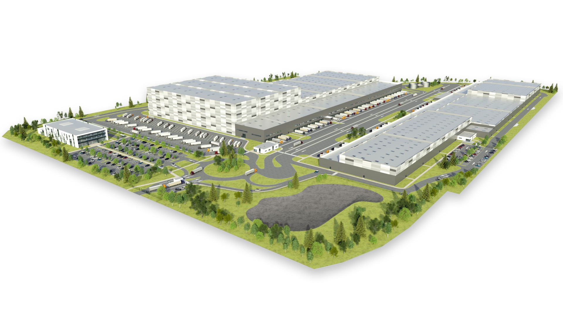 Construction du siège logistique Grande Hauteur – Scadif / E.Leclerc