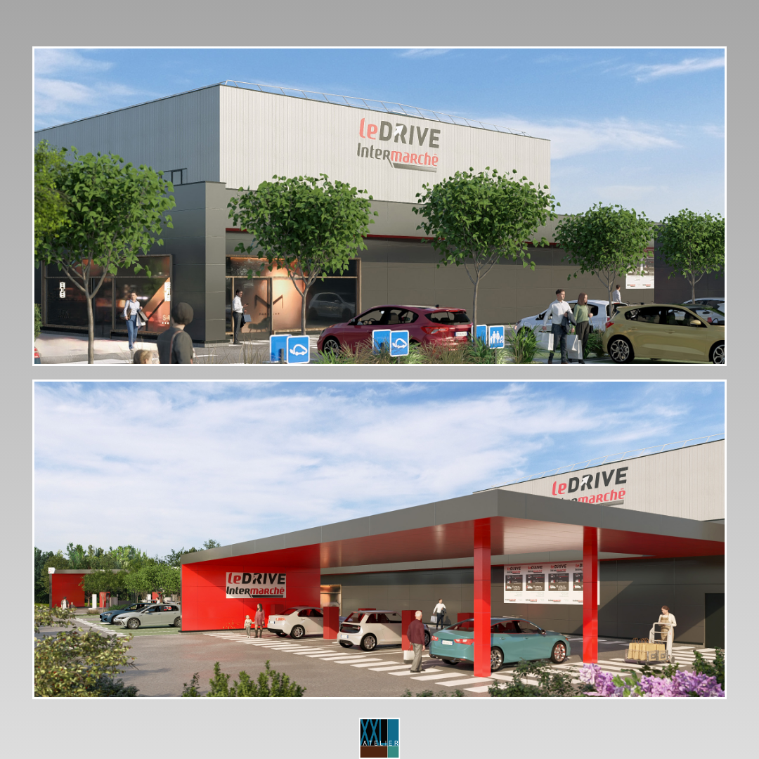 🚧Le lancement des travaux de construction d’un Drive Intermarché à la Chapelle-d’Aurec (43).